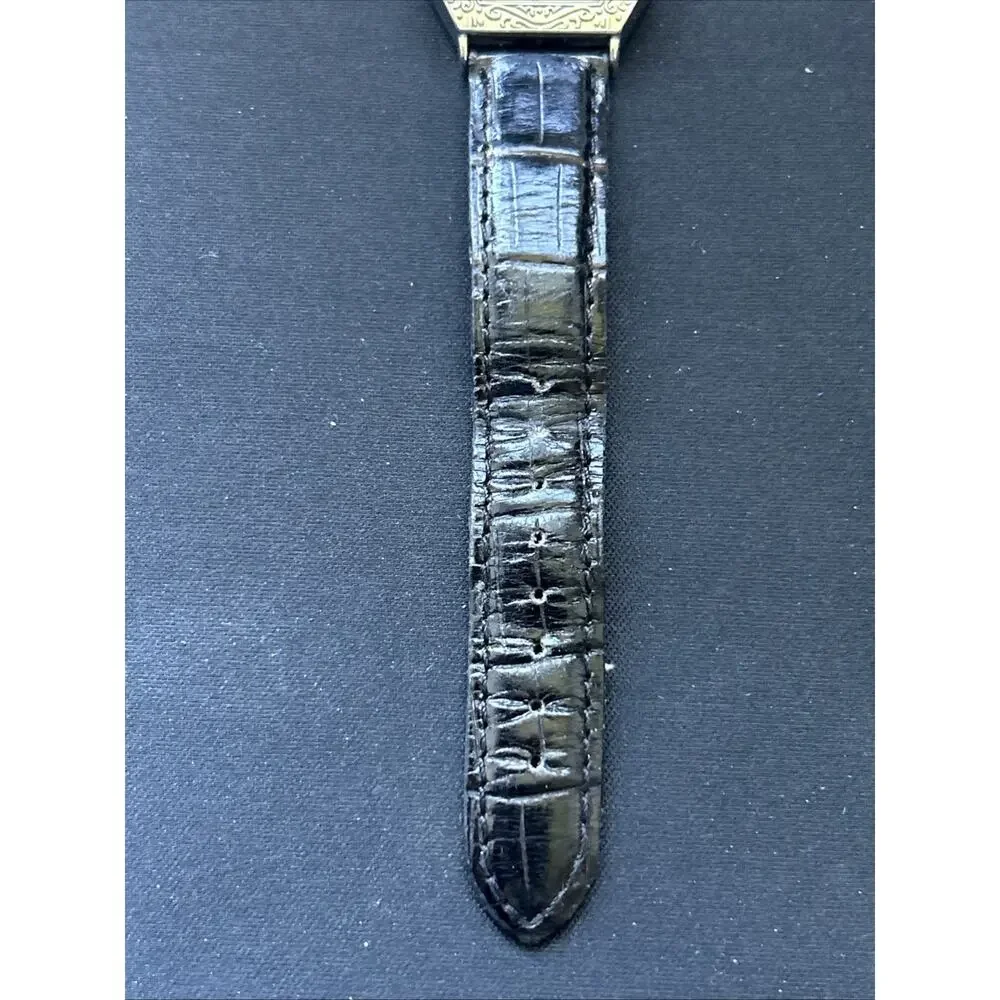 Silver Tone Black Band Women’s Quartz Watch